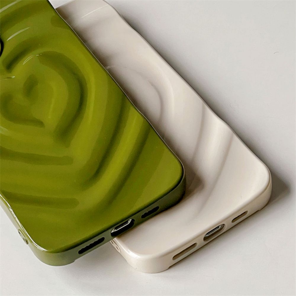 Ốp Điện Thoại IMD Mềm Chống Sốc Màu Trơn Họa Tiết Trái Tim Cho IPhone 11 12 13 14 Pro Max