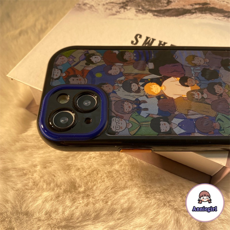 Ốp Điện Thoại TPU Mềm Chống Sốc Chống Dơ In Hình Bé Trai Bé Gái Hoạt Hình Cho IPhone 14 13 12 11 Pro Max 14 Pro Max