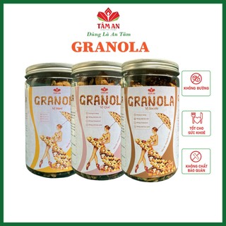 Granola vị ăn kiêng, giảm cân, không đường, ăn vặt healthy