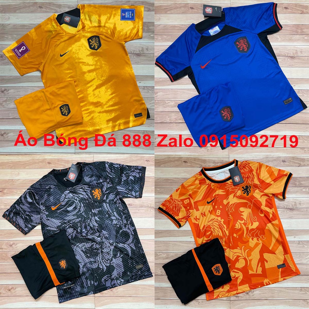 Áo Bóng Đá, Áo Đá Banh Đội Tuyển Hà Lan 2022 - Chuẩn Mẫu Thi Đấu - Vải Polyester Gai Thái