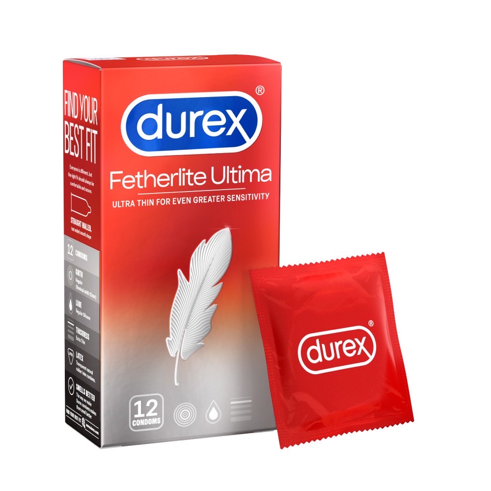 Bao cao su siêu mỏng nhiều gel Durex Fetherlite Ultima (Hộp 12c, 3c)