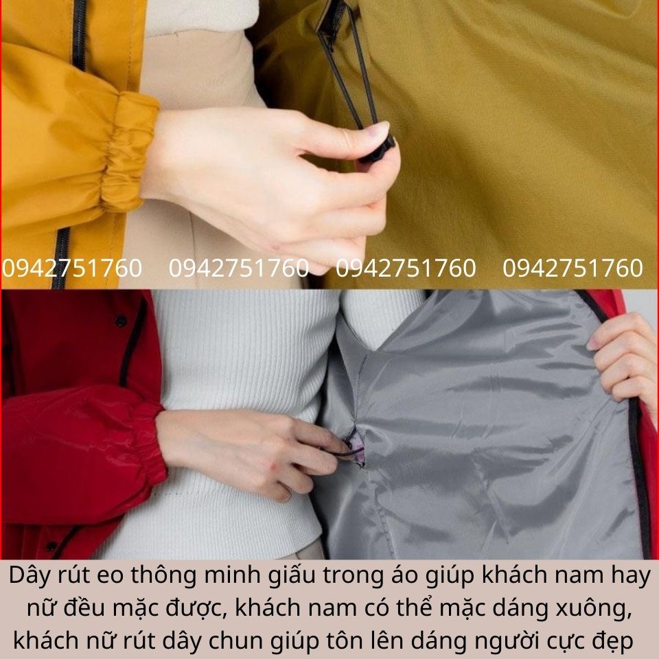 Áo mưa thời trang măng tô dáng dài toàn thân chống nước chống gió 2023
