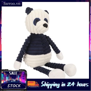 Ssrroo Dog Panda Plush Squeaky Toys Molar Teeth Cleaning Emotional Relief Pet Chewing Toy for Small and Medium Dogs