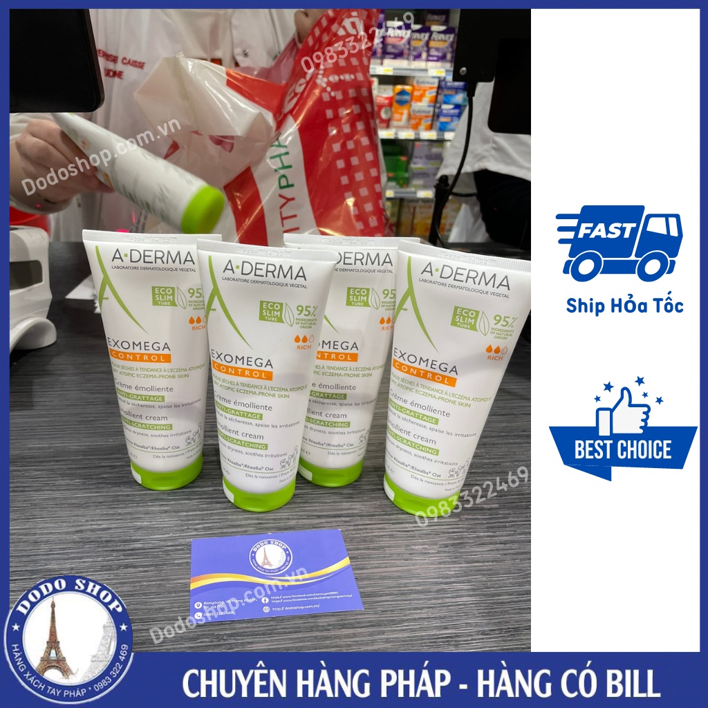 Kem dưỡng aderma exomega 50ml dành cho da khô, rất khô, da nhạy cảm, nẻ, chàm sữa hay  da cơ địa.