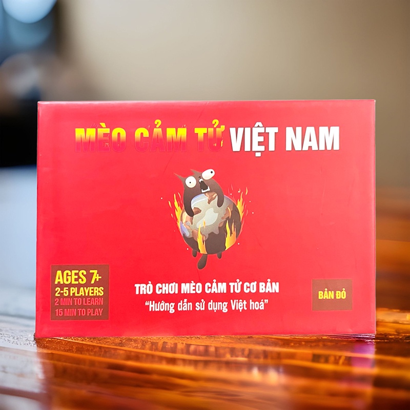 Bài Mèo Cảm Tử Việt Nam 56 lá hộp cứng cao cấp Tomcity board game việt hóa cho nhóm nhiều người chơi