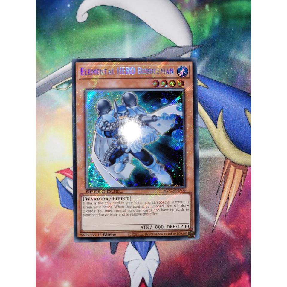 Thẻ bài Yugioh - TCG (UK) - Elemental HERO Bubbleman / SGX2-ENA08'