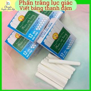 Phấn trắng viết bảng thanh đậm I Phấn lục giác Ánh Dương