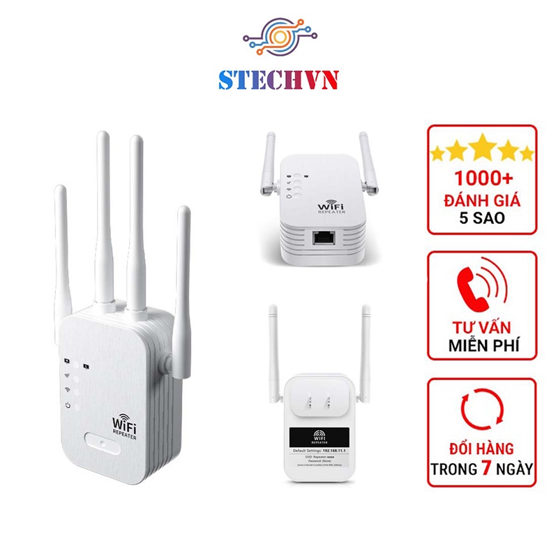 Kích Sóng Wifi 4 Râu Ăng Ten Phát Xuyên Tường Chuẩn N Tốc Độ 300mbps Màu Trắng Bộ Kích Sóng Wifi Thu Phát Mở Rộng Sóng | BigBuy360 - bigbuy360.vn