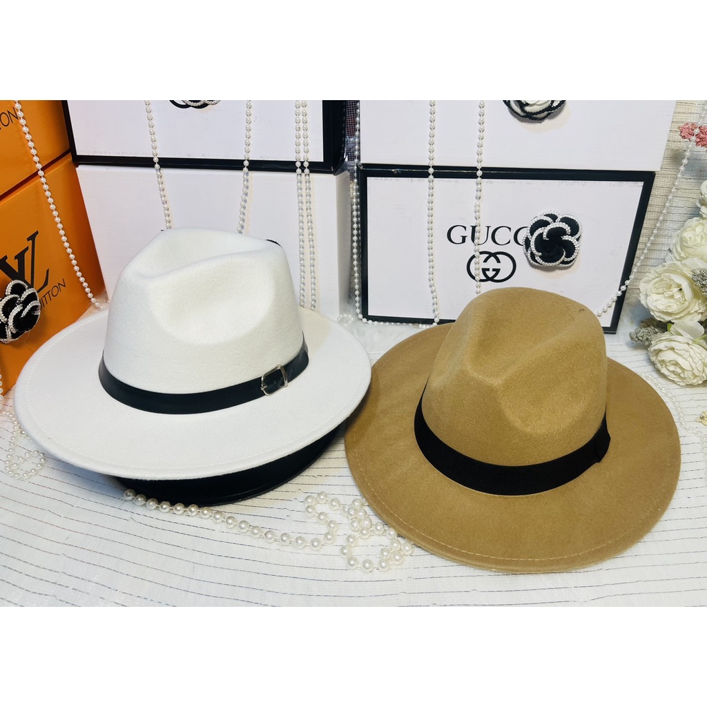 Mũ vành tròn rộng phong cách vintage cho nam nữ