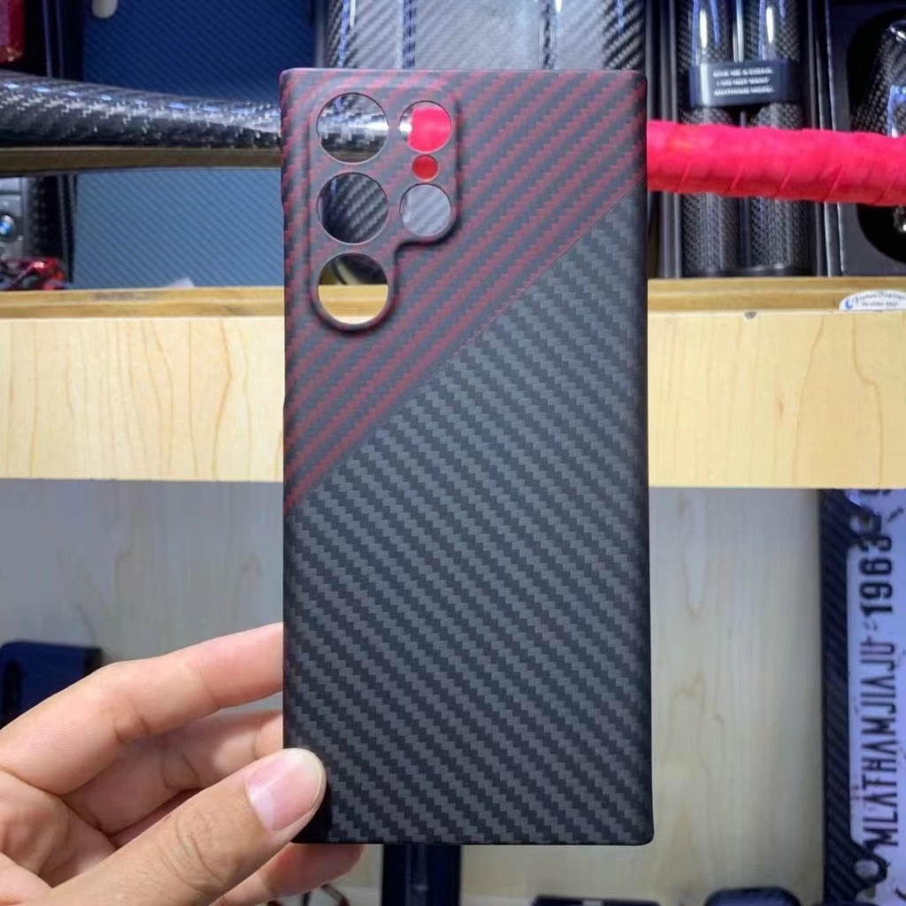 Ốp Điện Thoại Sợi Carbon Chống Rơi Cho Samsung Galaxy S22 Ultra S22