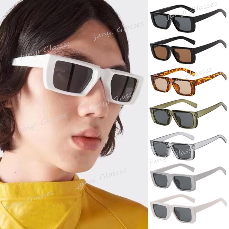 Kính Mát Gọng Vuông Nhỏ Phong Cách Thể Thao Âu Mỹ Thời Trang Cho Nam Và Nữ Y2K