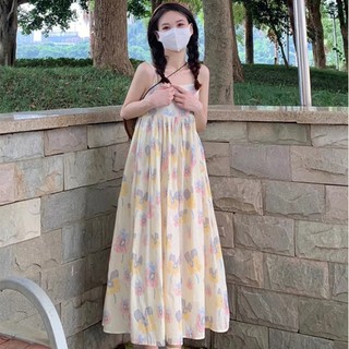Đầm Hoa Hai Dây Thời Trang Xinh Xắn Dành Cho Nữ