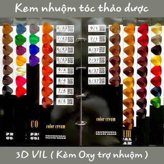 Kem nhuộm tóc thảo dược màu thời trang & phủ bạc 3d vil 120ml