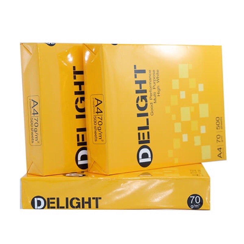 Giấy A4 Delight định lượng 70gsm 500 tờ( ThaiLan)