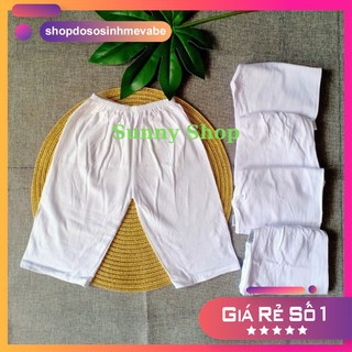 Set 5 quần dài sơ sinh bosini / quần dài trắng em bé bosdana