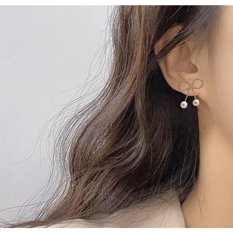 Bông tai hạt móc sau