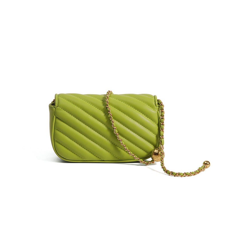 Mischa Túi Xách Da PU Màu Trơn Phối Dây Xích Đeo Vai Sành Điệu Dễ Phối Đồ