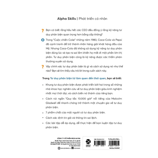Sách - Tư Duy Phản Biện: Từ Làm Quen Đến Thói Quen