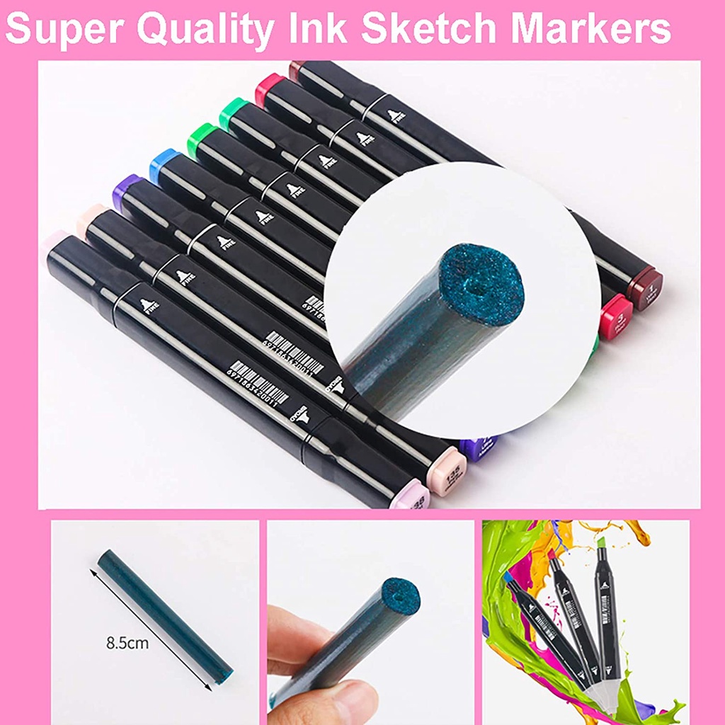 Bút màu Marker Touch Cool Bộ 36/60/80 / họa cụ tô màu dạ vẽ tranh anime