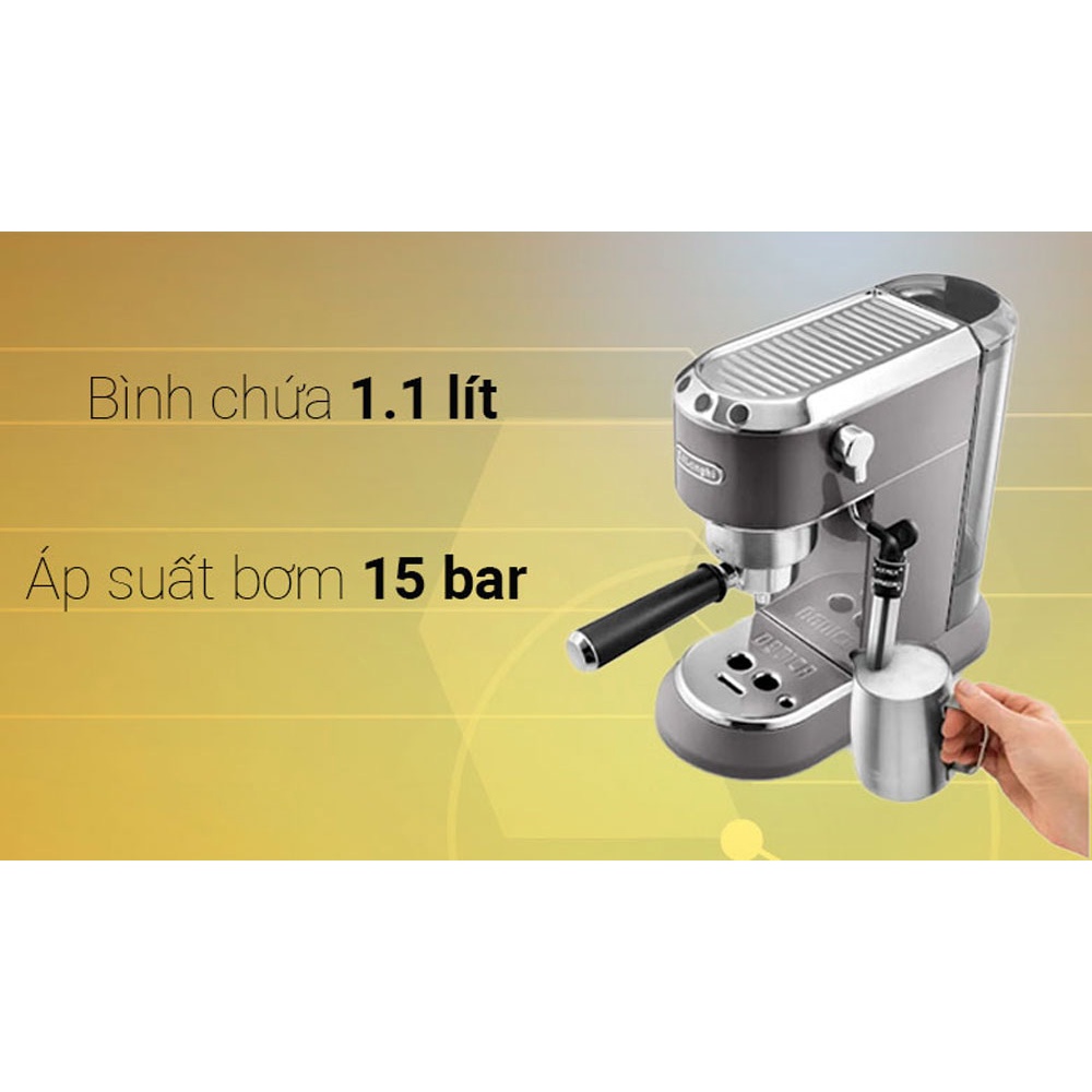 Máy pha cà phê Delonghi EC785 phiên bản cải tiến cho gia đình và văn phòng - Hàng chính hãng bảo hành 12 tháng