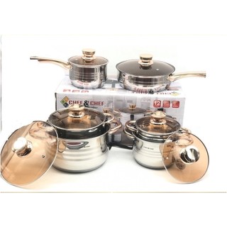 Bộ Nồi 6 Món CHEF&CHEF Chính Hãng