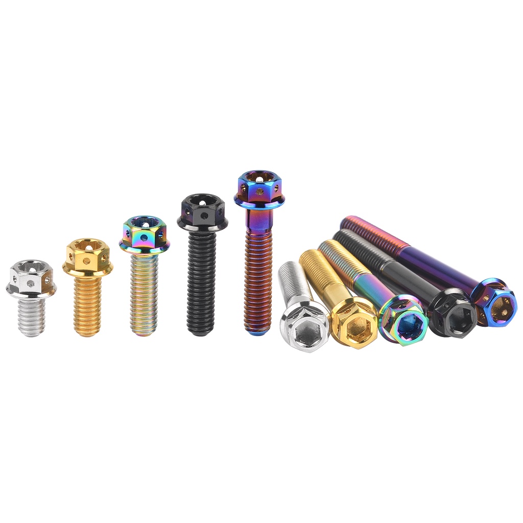 Wanyifa Vít Đầu Lục Giác Bằng Hợp Kim Titan tc4 / gr5 m6 m6x10-60l Chuyên Dụng Cho Xe Mô Tô