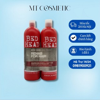 Dầu gội tigi đỏ bed head 750ml chính hãng cặp dầu gội dầu xả phục hồi tóc hư tổn