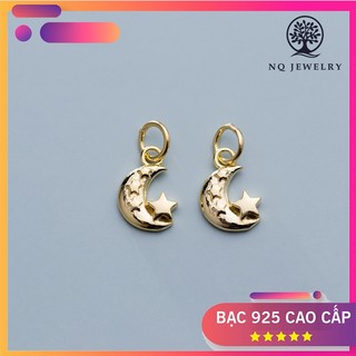 Charm S925 hình mặt trăng treo