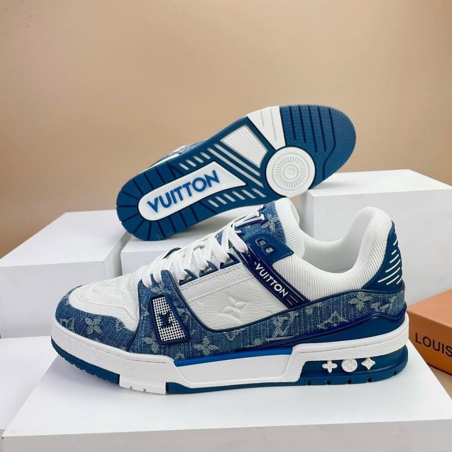 Giày LV Louis Vuitton Trainer Black White,Xanh Green, Xanh NaVy Giày Sneaker LV Nam Nữ Hàng Cao Cấp