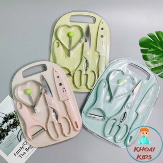 Bộ dao thớt chế biến đồ ăn dặm cho bé