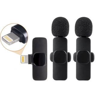 Micro Thu âm K9 không dây 2 mic