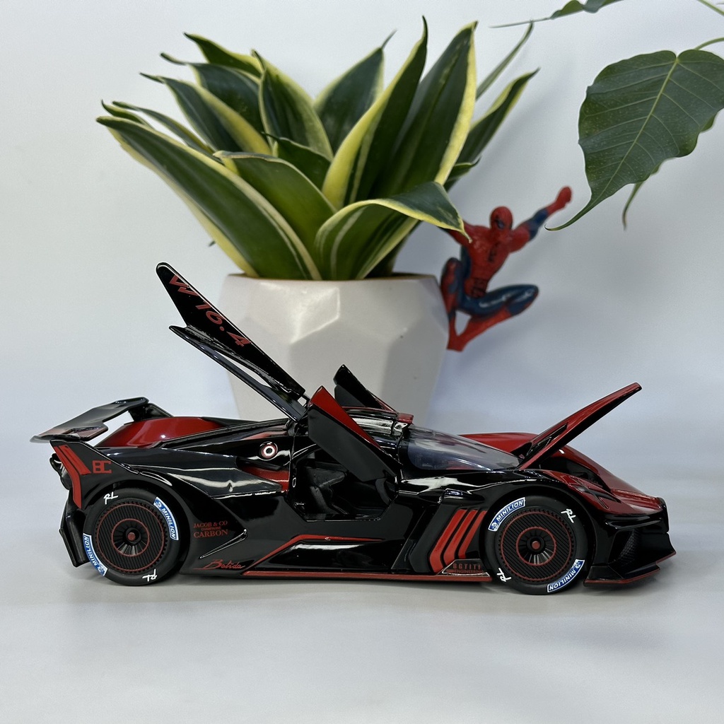 Mô hình siêu xe Bugatti Bolide tỷ lệ 1:24 bằng kim loại mẫu Hypercar đẹp nhất thế giới