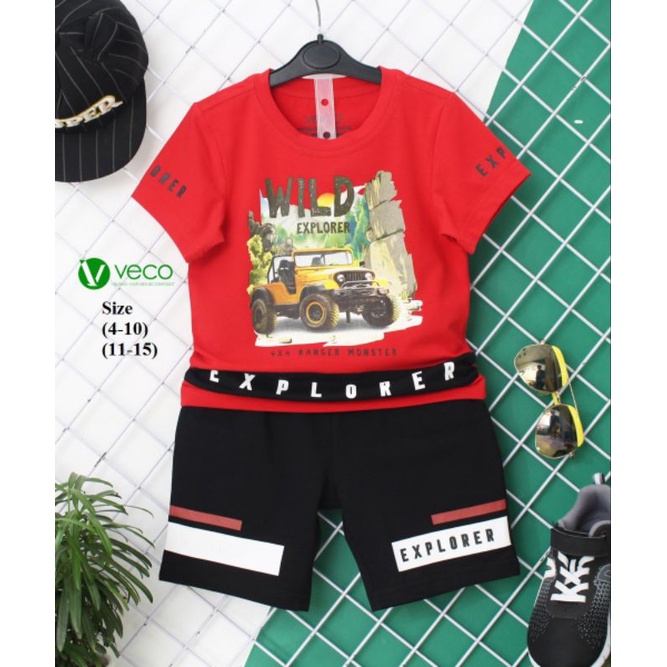 BỘ THUN VECO BÉ TRAI XE WILD 28-40KG