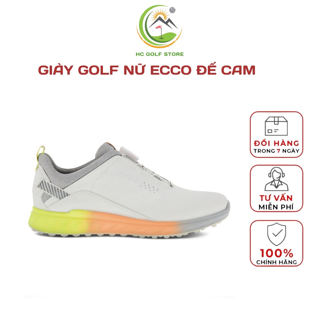 Giày golf nữ đế phối màu trẻ trung Giày da bò đế đinh liền chống trơn trượt chống thấm nước - HC GOLF