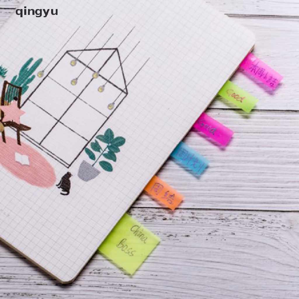 Set 100 Tờ Giấy Ghi Chú Tự Dính Hình Mũi Tên Màu Dạ Quang