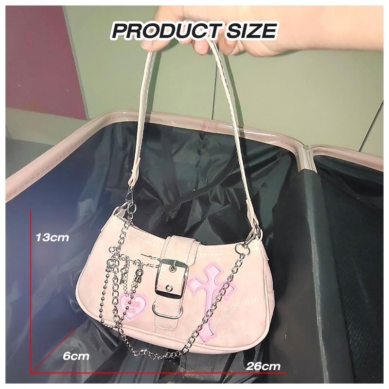 Mischa Túi Đeo Chéo Vai Bằng Da PU Màu Hồng Ngọt Ngào Và Mát Mẻ Thời Trang Cho Nữ