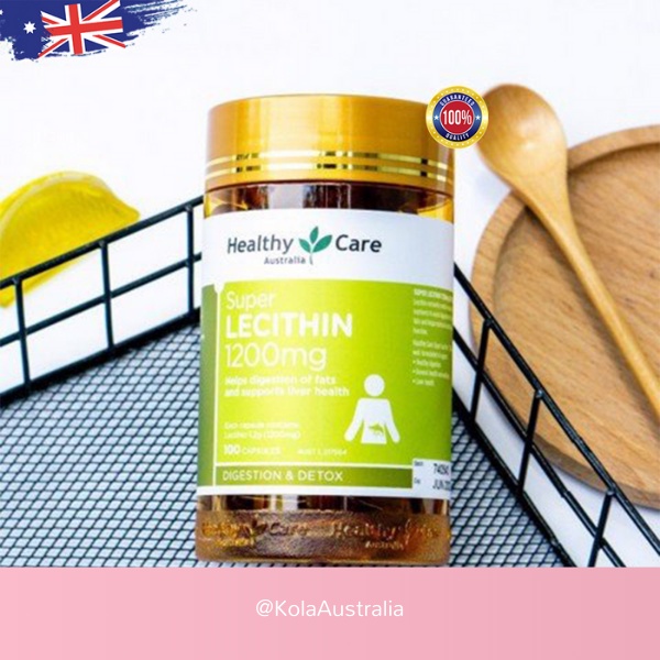 Viên uống mầm đậu nành Healthy Care của Úc Super Lecithin 100 viên