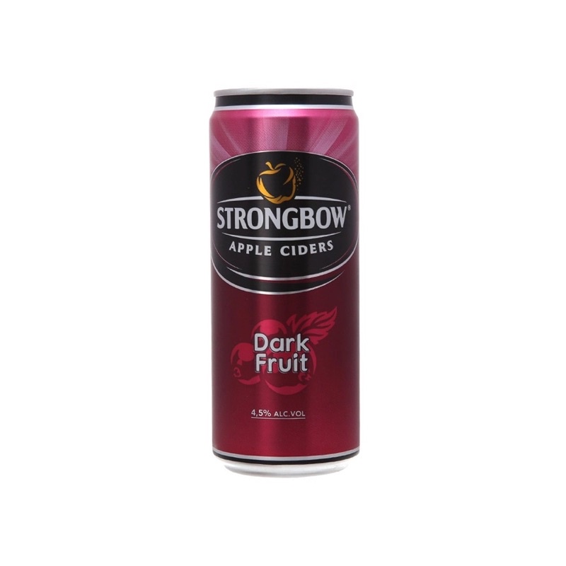 Nước táo lên men STRONGBOW vị táo, đào, dâu đỏ, dâu đen, lon 330ml