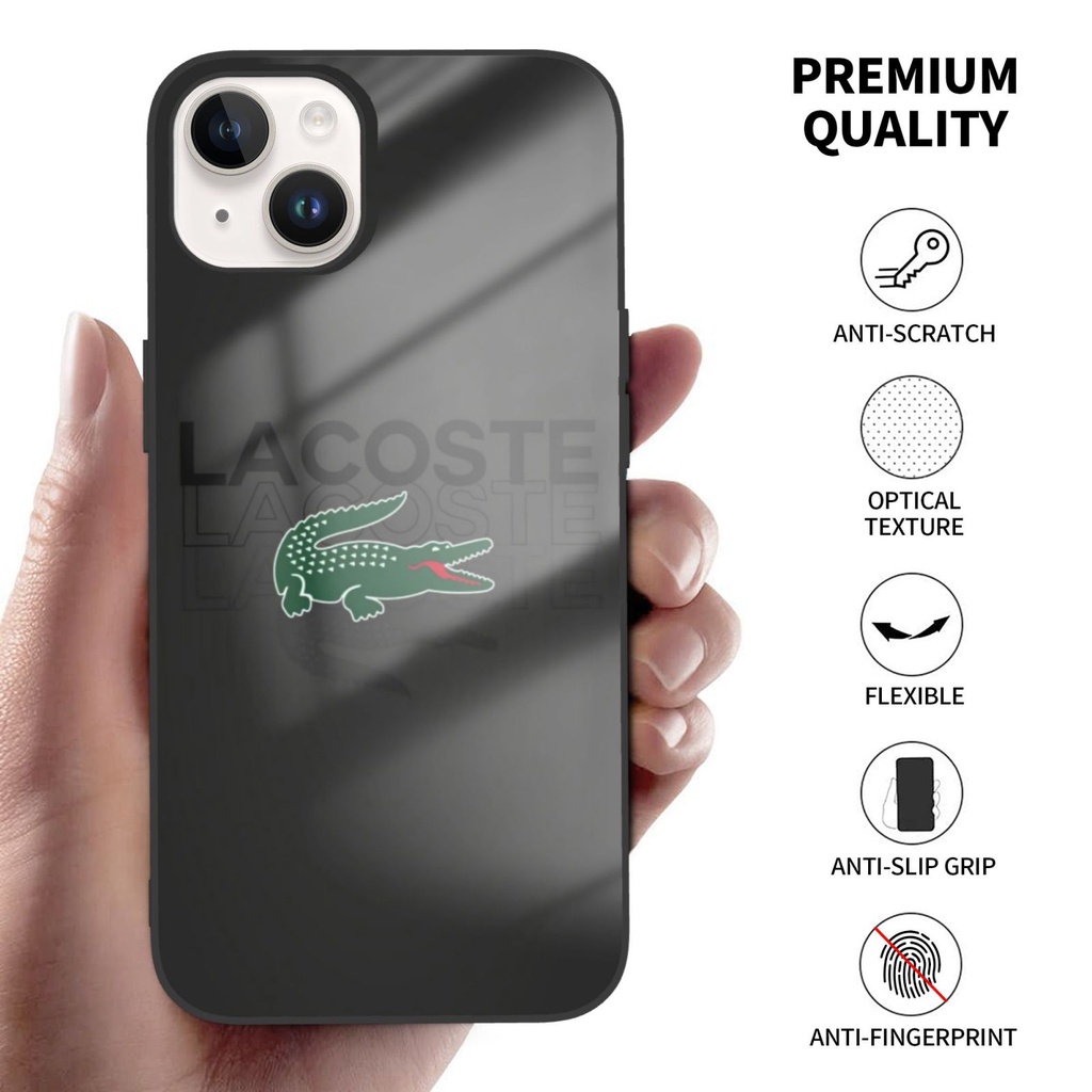 Ốp điện thoại cổ điển thời trang phong cách mới LACOSTE cho IPhone 11 13 14 15 Pro 12 Mini SE X XR XS Max