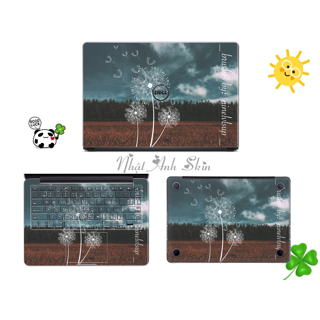 Miếng Dán Laptop Mẫu Hoa Nhẹ Nhàng - Decal dán cho đầy đủ các dòng máy Dell, Asus, Acer, Lenovo, MSI, Toshiba Vaio...