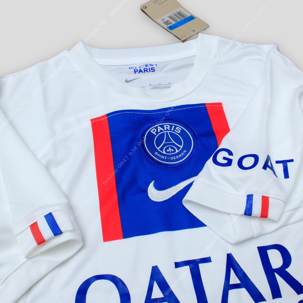 Bộ Quần Áo Đá Banh CLB PSG màu trắng hàng cao cấp 2022/23