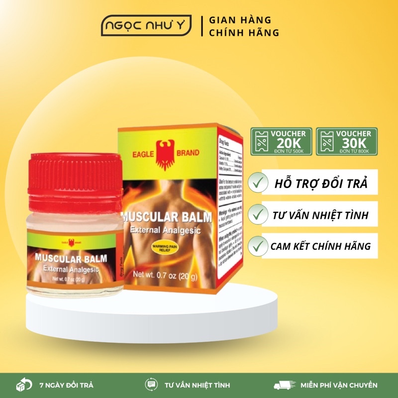 Dầu Cù Là Con Ó Đỏ Muscular Balm 20g Eagle Balm Mỹ