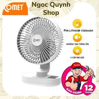 Quạt sạc đa năng Comet CRF1406 có đèn Led, pin Lithium 2 viên x 1500 mAh