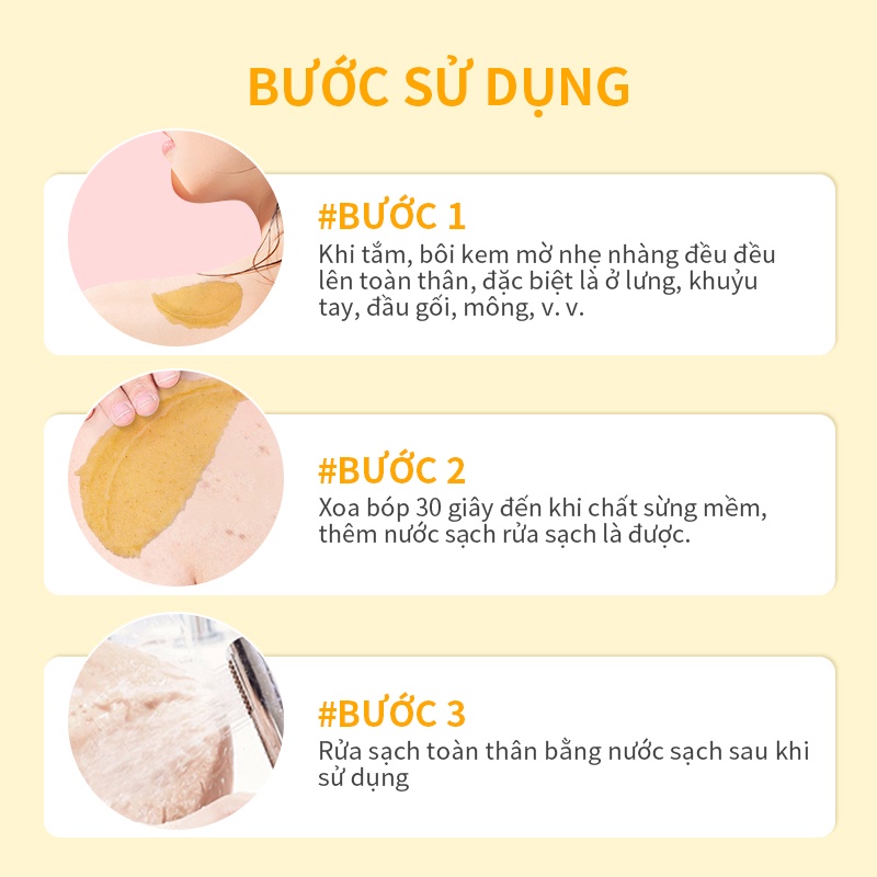 Tẩy Da Chết Toàn Thân Body Hương vị xoài GMEELAN Chăm Da Sáng Mịn Làm sạch cơ thể 350g