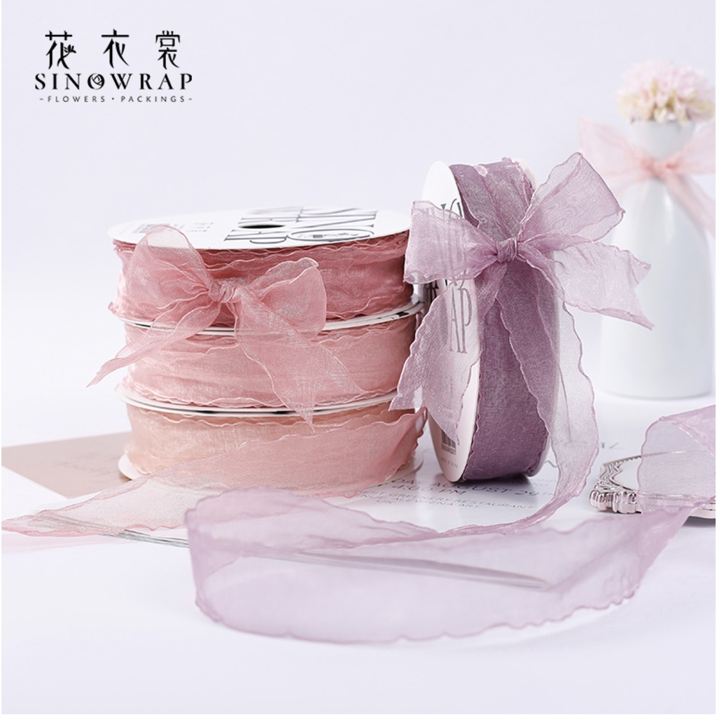 Ruy Băng Voan Ánh Nhũ ❤️ Bản 2,5cm Đẹp, Màu Sắc Đa Dạng