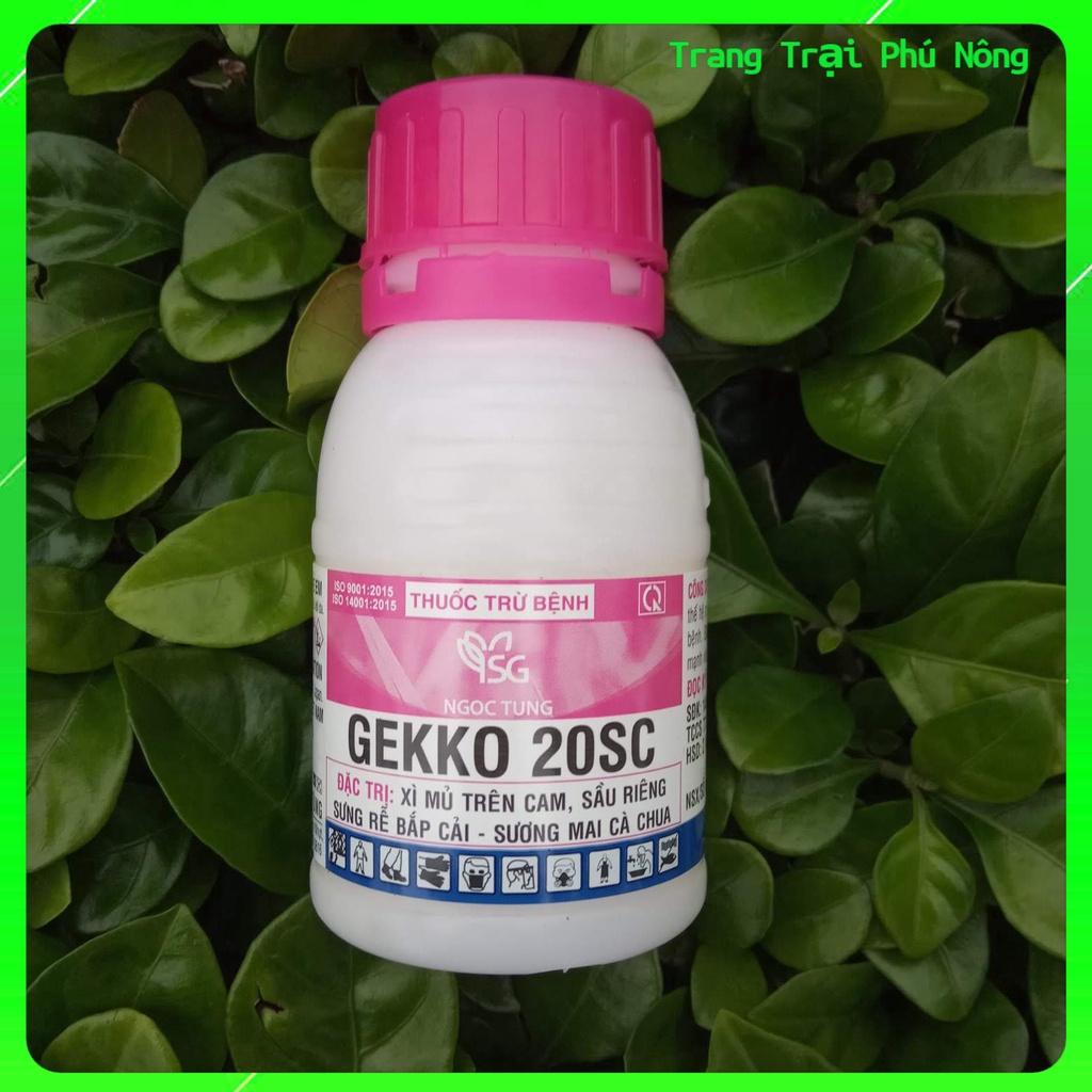 Thuốc Trừ Bệnh Gekko 20SC Đặc Trị Xì Mủ Sầu Riêng, Cam, Sương Mai Cà Chua - Chai 50ml