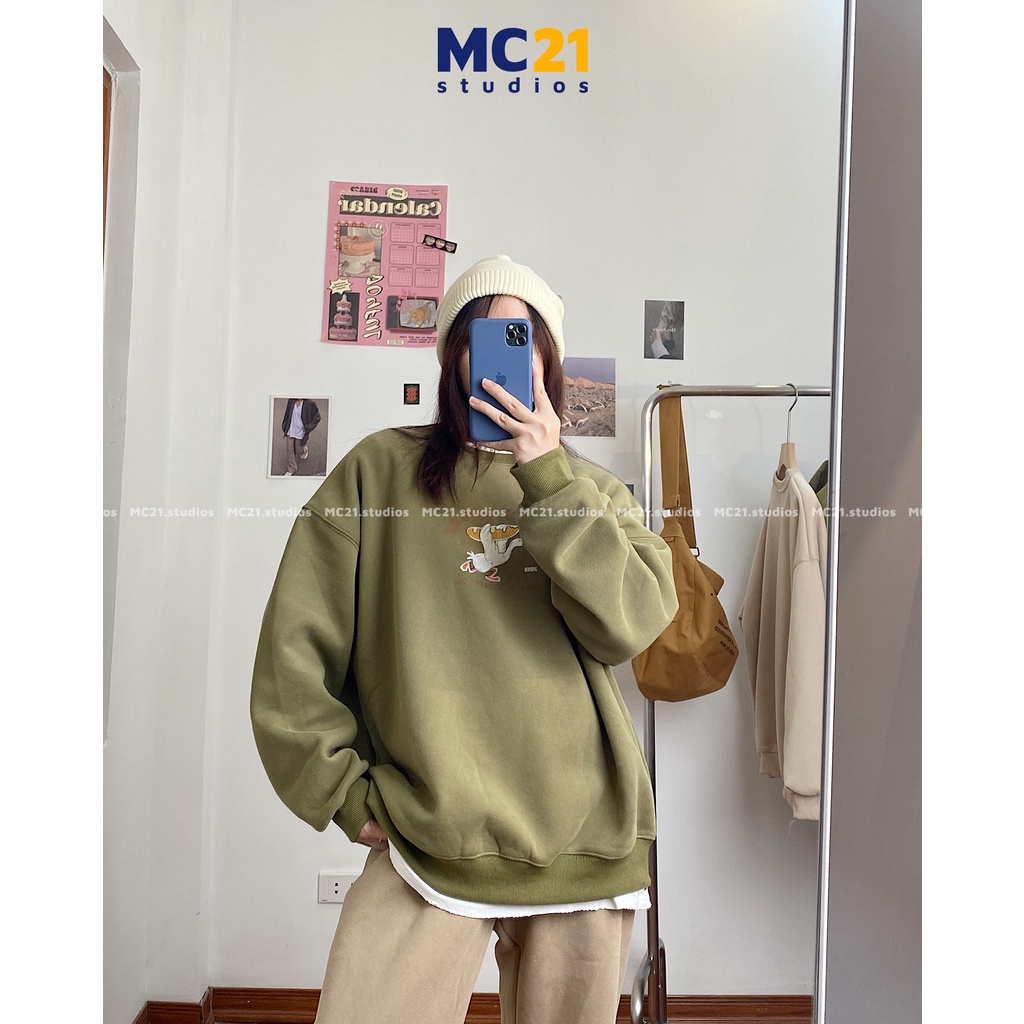 Quần jogger nỉ MC21.STUDIOS lưng cạp chun bigsize Unisex nam nữ Ulzzang Streetwear Hàn Quốc joger lót lông nhung Q3404