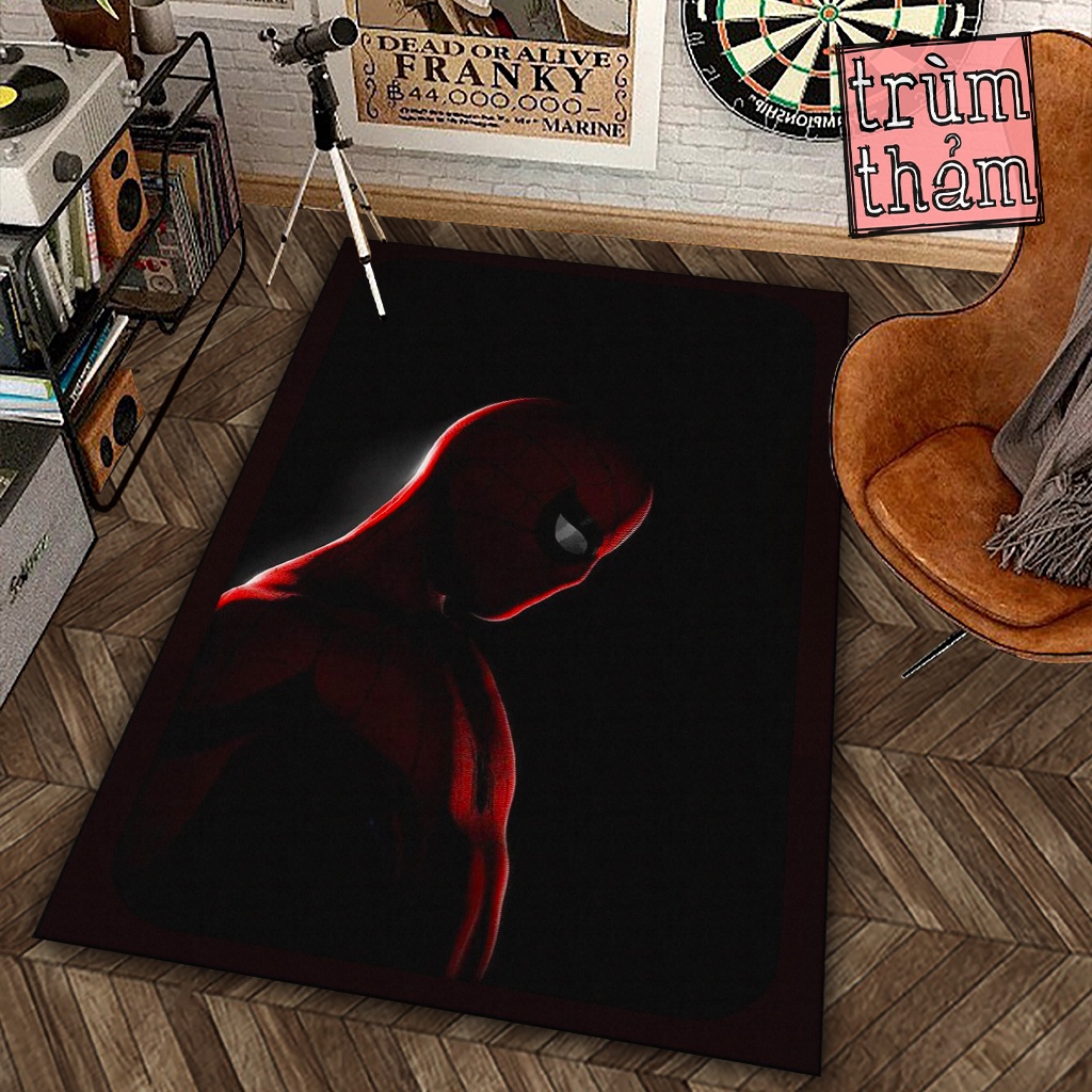 Thảm Trang Trí marvel spiderman nền đen đang buồn Decor Góc Học Tập Làm Việc Phòng Ngủ Phòng Khách Văn Phòng