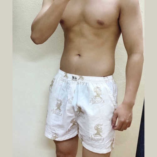 Quần đùi nam HM chất vải thô cotton, Quần nam mặc nhà chất vải thô cotton thoải mái tự tin.