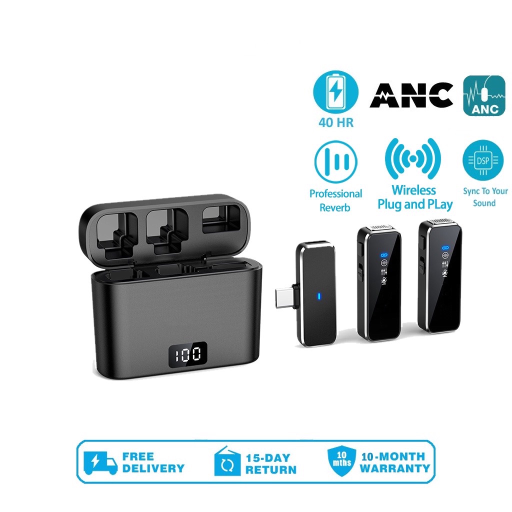 Khử tiếng ồn micrô không dây để phát trực tiếp và quay video